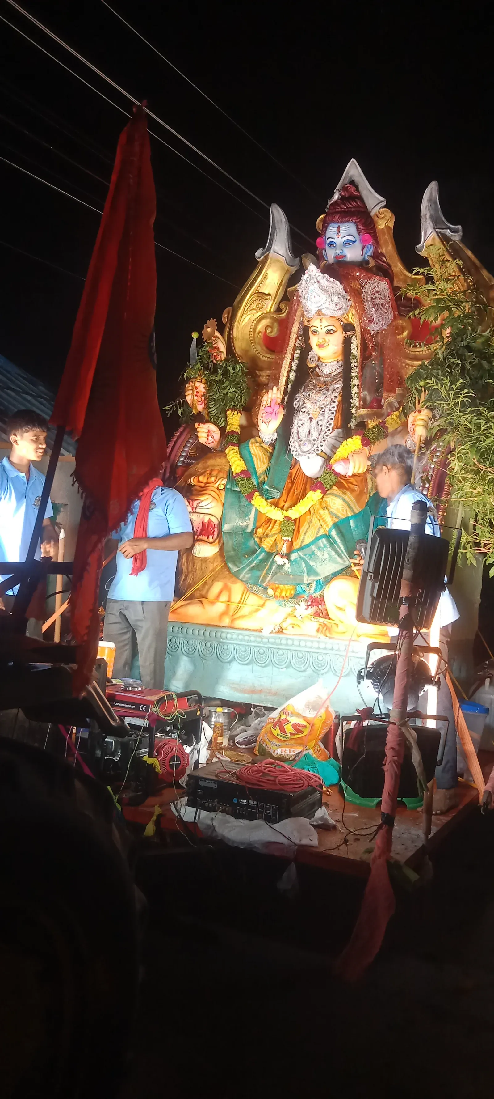 చేర్యాలలో ఘనంగా దుర్గామాత ఊరేగింపు